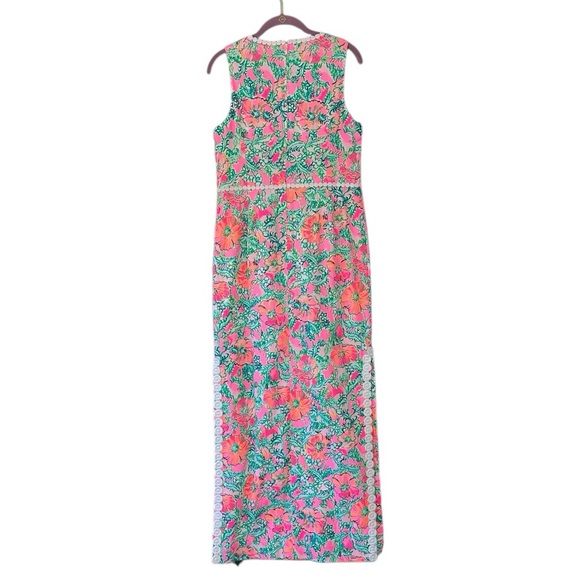 Lilly Pulitzer Pink and Green Floral Maxi Dress - Picture 9 of 15